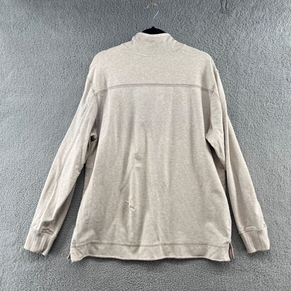 Jeremiah Taylor Quarter Button Pullover Beige Mock-Neck Sweater XL - Picture 3 of 14
